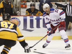 New York Rangers defenceman Dan Boyle, right, vented toward New York Post columnist Larry Brooks earlier this week.