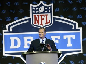 NFL Commissioner Roger Goodell opens the NFL draft Thursday in Chicago. He's likely smiling because he knows he beat the New England Patriots again.