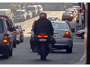 Traffic in Vancouver. B.C. residents pay a carbon tax that been used to lower income taxes.