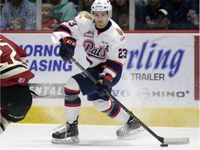 Sam Steel, who made his WHL playoff debut this year, is among the Regina Pats' young players who stand to benefit from the WHL team's post-season run.
