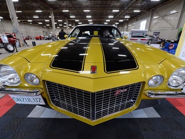 Herman Zentner sits in  his 1972 Camaro RS Z28 that will be on display during the 50th annual Majestics car show in Regina on Friday.