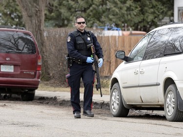 The Regina Police Service, fire and EMS all were all on the scene of a home on the 1000 block Princess Street in Regina on March 29.