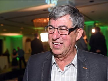 Former Saskatchewan Party finance minister Ken Krawetz excited about the election results at the Hotel Saskatchewan in Regina on April 4, 2016.