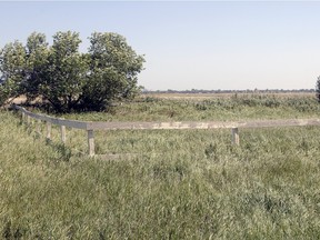 Photos of a site where an old cemetery from the from the Regina Indian Industrial School is located west of Regina