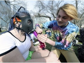 Photos of 4/20 celebrations as people indulge in Victoria Park in Regina.