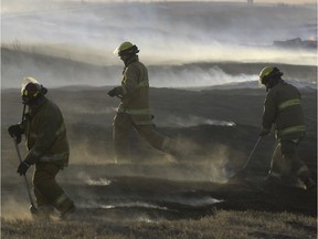 Regina Fire and Protective Services including both Wildlands units as well as a water tanker were called to a grass fire near the Condie nature Reserve northwest of Regina Wednesday evening.