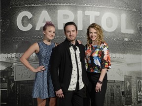 Saskatchewan Fashion Week founders, left to right,  Chelsea Petterson, Chris Pritchard, and Candyce Fiessel at a screening party for the 2016 SFW campaign video held at The Capitol Jazz Club and Tapas Bar in Regina.