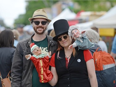 Berny Hi and Chrystene Ells at the Cathedral Village Arts Festival on 13th Ave. in Regina, Sask. on Saturday May. 28, 2016.