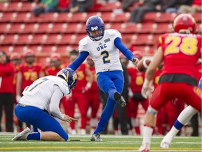 UBC Thunderbirds kicker Quinn van Gylswyk has signed with the Saskatchewan Roughriders.