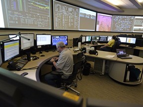 The SaskPower Grid Control Centre in Regina on Monday.