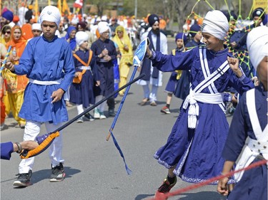 Approximately 1,000 people took part in the Regina Sikh community's first parade on Saturday.