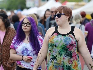 Jayne Morstad and Kylie Vaxvick at the Cathedral Village Arts Festival on 13th Ave. in Regina, Sask. on Saturday May. 28, 2016.