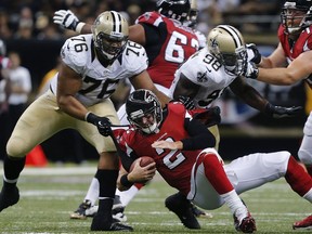 University of Regina Rams alumnus Akiem Hicks, shown here in action with the New Orleans Saints in 2013, is preparing for his fifth season in the NFL.