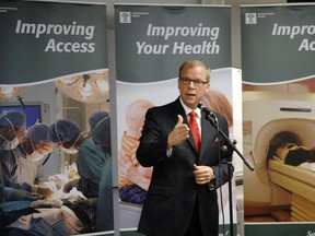 Saskatchewan Premier Brad Wall's government has been credited for reducing surgical wait times in the province.