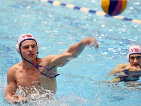 Stephen Gloade practises with Saskatchewan's under-16 boys water polo team.