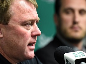Saskatchewan Roughriders football-operations boss Chris Jones, left, should pay attention to how his boss, Craig Reynolds, right, conducts business, in the opinion of columnist Rob Vanstone.