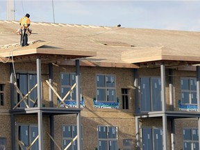 Fewer multiple-unit housing projects, like this complex in Harbour Landing in  southwest Regina,  will be built in 2016, according to Canada Mortgage and Housing Corp. (CMHC).