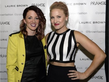 Photos of (L-R) Janis Procyk and Chelsea Petterson on the scene at Saskatchewan Fashion Week in Regina.