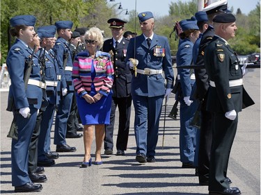 Her honour Lieutenant Governor Vaughn Solomon Schofield inspects the Guard of Honour and the 10th Field Artillery, 38 Canadian Brigade Group before delivering the speech from the throne at the Saskatchewan Legislature Tuesday.