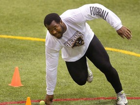 The Roughriders selected 
defensive lineman David Onyemata in Tuesday's CFL draft even though he was drafted by the NFL's New Orleans Saints.