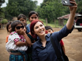 CTV Regina’s Kahla Buchanan takes a selfie with children outside of a community centre where World Vision’s ‘Common Pot’ program operates. The ’Common Pot' program teaches community members how to cook nutritious meals as well as basic hygiene tips to help the children and families within the community live a healthier life.