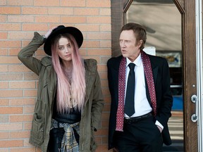 Amber Heard, as Jude, and Christopher Walken, as Paul, star in One More Time.