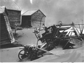 A drought-stricken farm near Estevan in the 1930s. Climate change could bring similar severe droughts to the Prairies, scientists say.