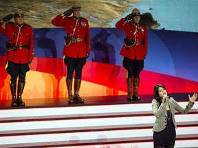 Gatineau's Eva Avila sings the national anthem during FIFA Women's World Cup Canada 2015 Official Draw at the Canadian Museum of History in 2014.