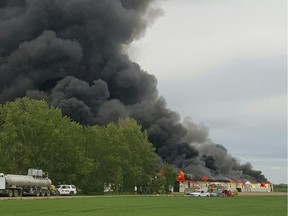 Humboldt RCMP is reporting a fire over the weekend that killed approximately 5,000 pigs. (Photo submitted by Glenda Buhs)