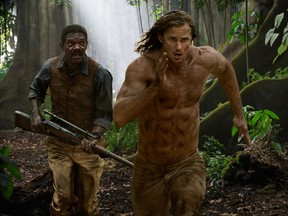 Samuel L. Jackson (left) and Alexander Skarsgard star in The Legend of Tarzan.