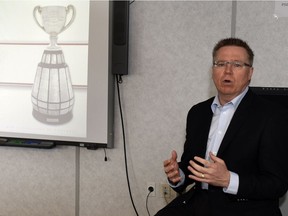 CFL senior vice-president of football Glen Johnson, shown here during a 2015 visit to Regina, believes changes to the league's rules this season will actually decrease the number of penalties called.