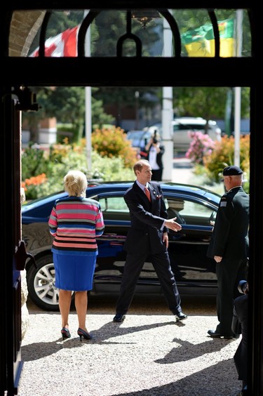 REGINA, SASK :  June 23, 2016  --   Prince Edward arrives to The Duke of Edinburgh's International Award at Government House in Regina on Thursday. TROY FLEECE / Regina Leader-Post