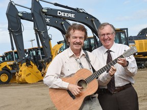 Guitarist Jack Semple (left) and his older brother Gavin Semple, chairman of the Brandt Group of Companies, each received honorary degrees from the University of Regina this week.