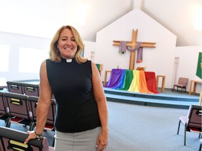 Pastor Carla Blakley at Bread of Life Lutheran Church in Regina. Blakley will be delivering a service and Bible discussion group on Sunday as part of Pride Week.