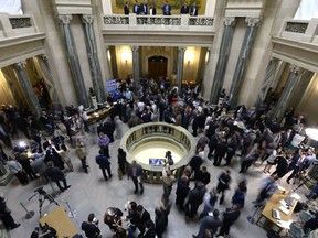 Rotunda of the Legislative building after the 2017-18 budget.