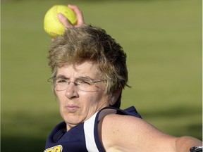 At 58, Brenda Anderson is still playing in the Regina Ladies Softball Association.
