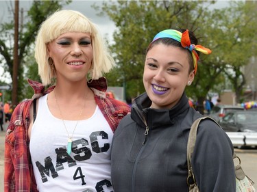 "Trixie" and Renee Fayant at the Queen City Pride Parade in Regina, Sask. on Saturday June. 25, 2016.