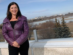 University of Regina president Vianne Timmons on the balcony of her office in 2012.