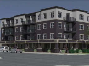 A view of the proposed development on the northeast corner of 13th and Elphinstone in Regina's Cathedral neighbourhood.