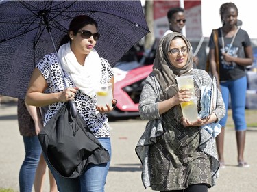 Asma Tehreem and Rabia Ahmed at SaskTel Summer Invasion held in Wascana Park in Regina, Sask. on Saturday July 9, 2016.
