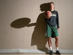 Emily Dewey, shown in the Campbell Collegiate gymnasium, is about th represent Saskatchewan in the under-17 component of the Canada Basketball under-15 and under-17 girls championships, which are to begin Monday in Regina.