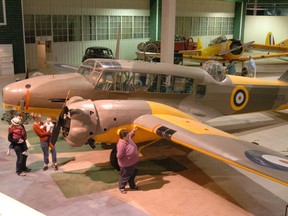 This Avro Anson MK1 in the Western Development Museum at Moose Jaw is typical of the planes used for bomber training in Saskatchewan during the Second World War.