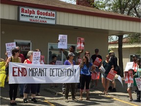 rally in front of Ralph Goodale's Regina office over the noon hour on Thursday.