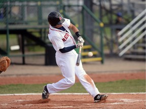Regina Red Sox outfielder Jon Nunnally Jr., shown here in a file photo, hit a three-run home run in a 7-6, extra-inning loss to the Medicine Hat Mavericks on Wednesday.
