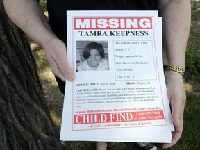 Despite continued appeals for information no trace has been found of Tamra Jewel Keepness who has been missing from her Ottawa Street home in Regina since July 6, 2004.