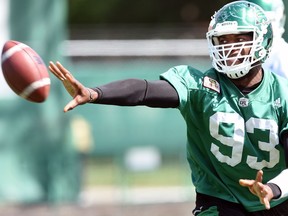 Kalonji Kashama and the rest of the Saskatchewan Roughriders' defensive linemen will have to overcome the loss of veteran tackle Jonathan Williams.
