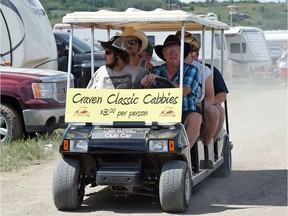 Craven Classic Cabbies with a full load during the rodeo at the Craven Country Jamboree.