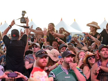 REGINA SK: JULY 16, 2016 – The crowd really got into Alabama who playing on the main stage at the Craven Country Jamboree 2016. DON HEALY / Regina Leader-Post
