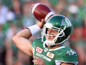 Mitchell Gale guided the Saskatchewan Roughriders to victory on Friday in his first CFL start.
