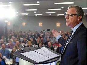 Premier Brad Wall makes the keynote address at the 2016 Saskatchewan Association of Rural Municipalities annual convention in Regina in March.